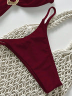 Biquíni Tanga Frente Única com Tie Back