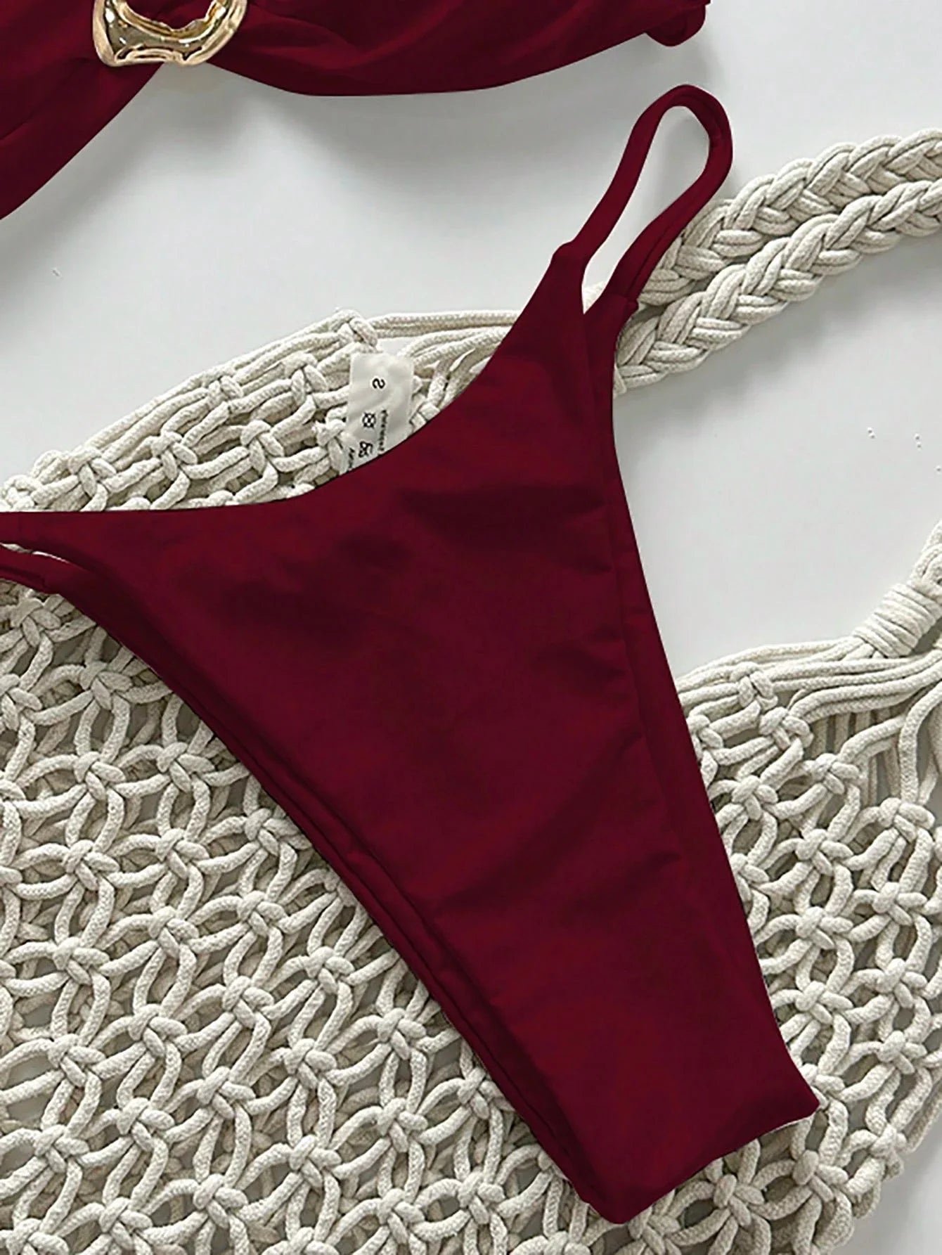 Biquíni Tanga Frente Única com Tie Back