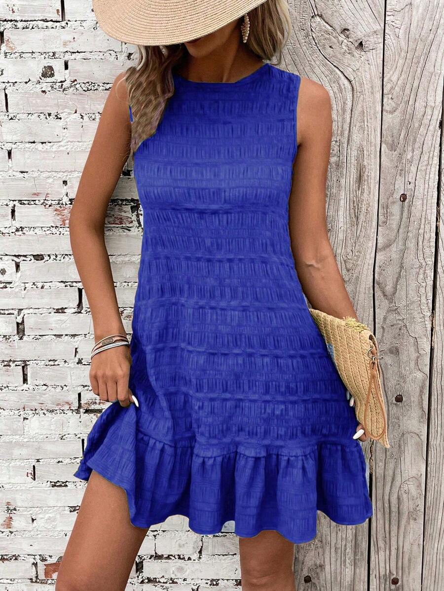 Vestido Midi Evasê com Babado na Barra e Costas Abertas - La Lecce