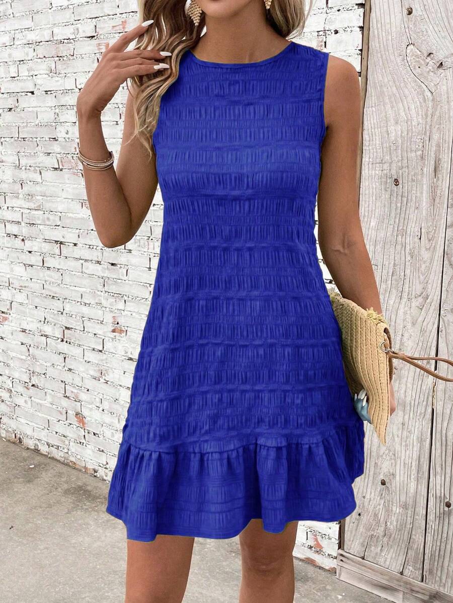 Vestido Midi Evasê com Babado na Barra e Costas Abertas - La Lecce