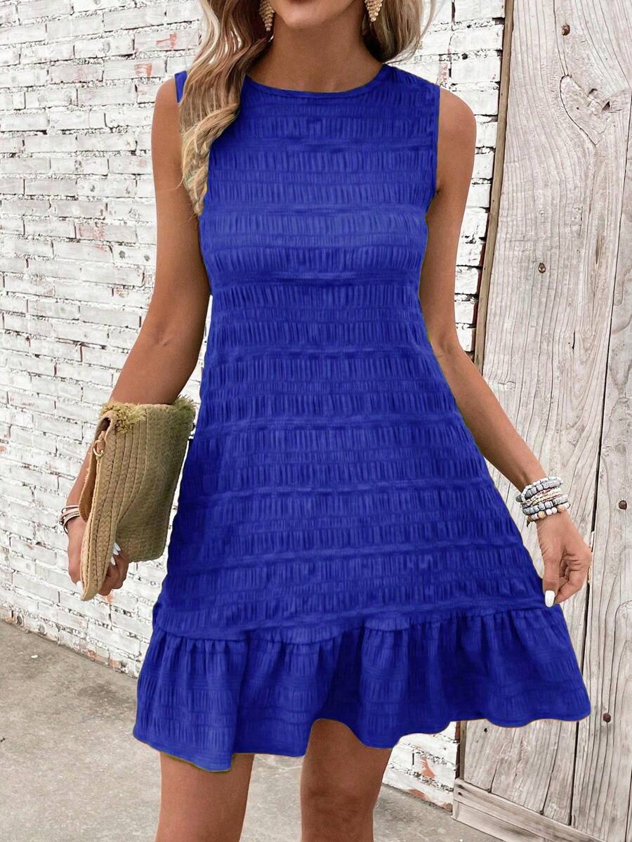 Vestido Midi Evasê com Babado na Barra e Costas Abertas - La Lecce