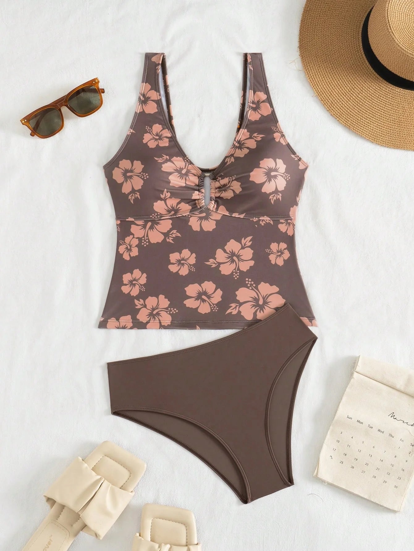 Tankini Bralette Tropical com Bojo Removível