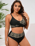 Biquíni Plus Size Estampa Geométrica