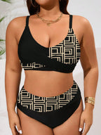 Biquíni Plus Size Estampa Geométrica