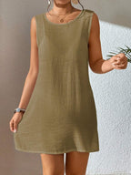Vestido Saída de Praia com Decote U e Costas Abertas - La Lecce