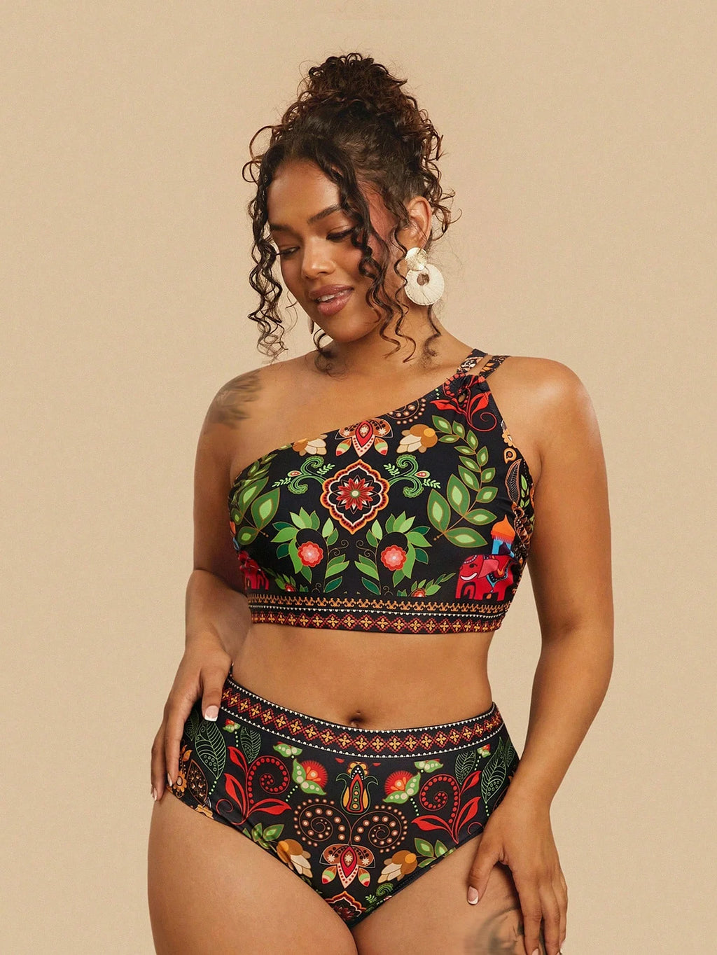 Biquíni Plus Size Ombro Único