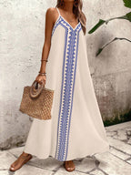 Vestido Longo Estampa de Leopardo com Costas Abertas - La Lecce