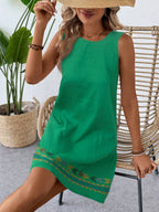 Vestido Curto Boho de Algodão com Bordado - La Lecce