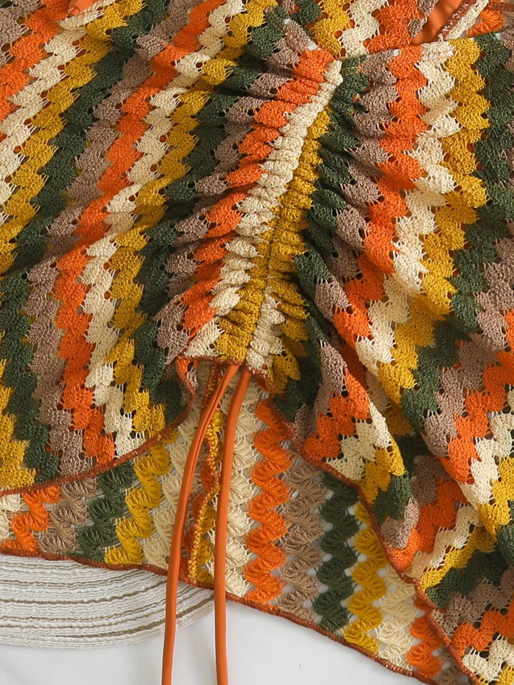 Conjunto de Biquíni Frente-Única com Tie Back 3 Peças
