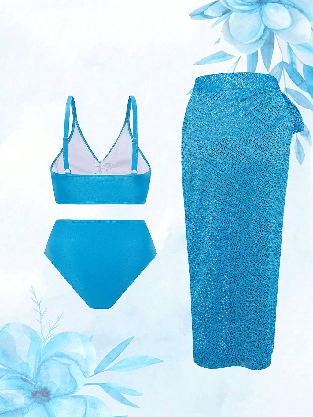 Conjunto de Biquíni Plus Size com Nó