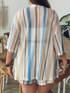 Conjunto Plus Size Casual com Mini Shorts