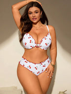 Biquíni Plus Size Decote V com Contraste