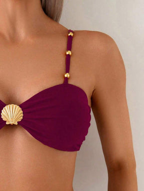 Biquíni Shell Dourada Elegance