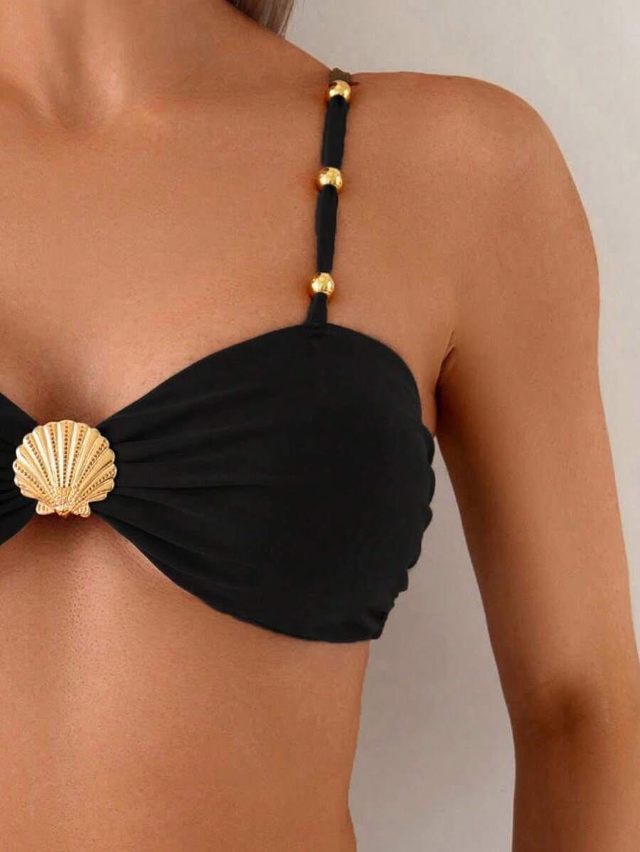 Biquíni Shell Dourada Elegance