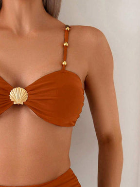 Biquíni Shell Dourada Elegance