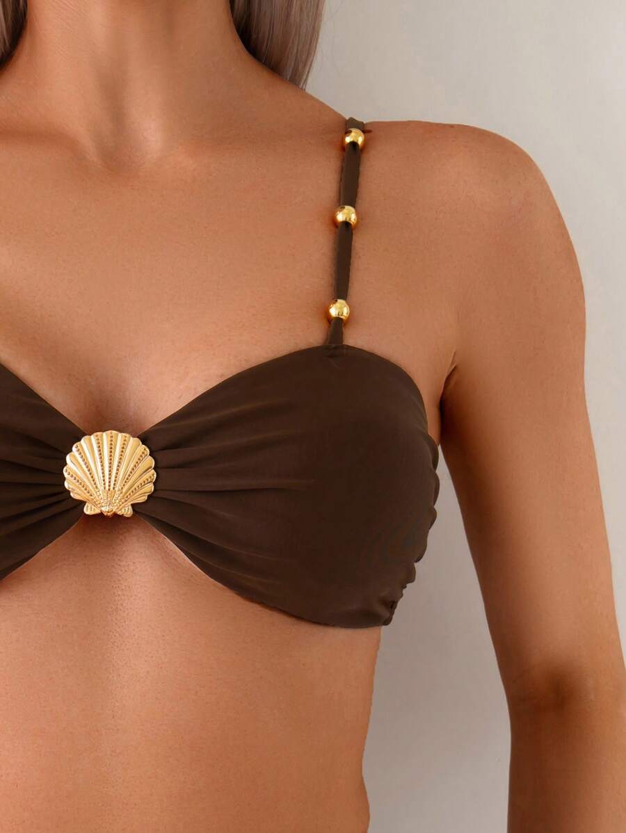 Biquíni Shell Dourada Elegance