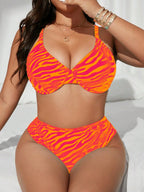 Biquíni Plus Size Listrado e Zebrado
