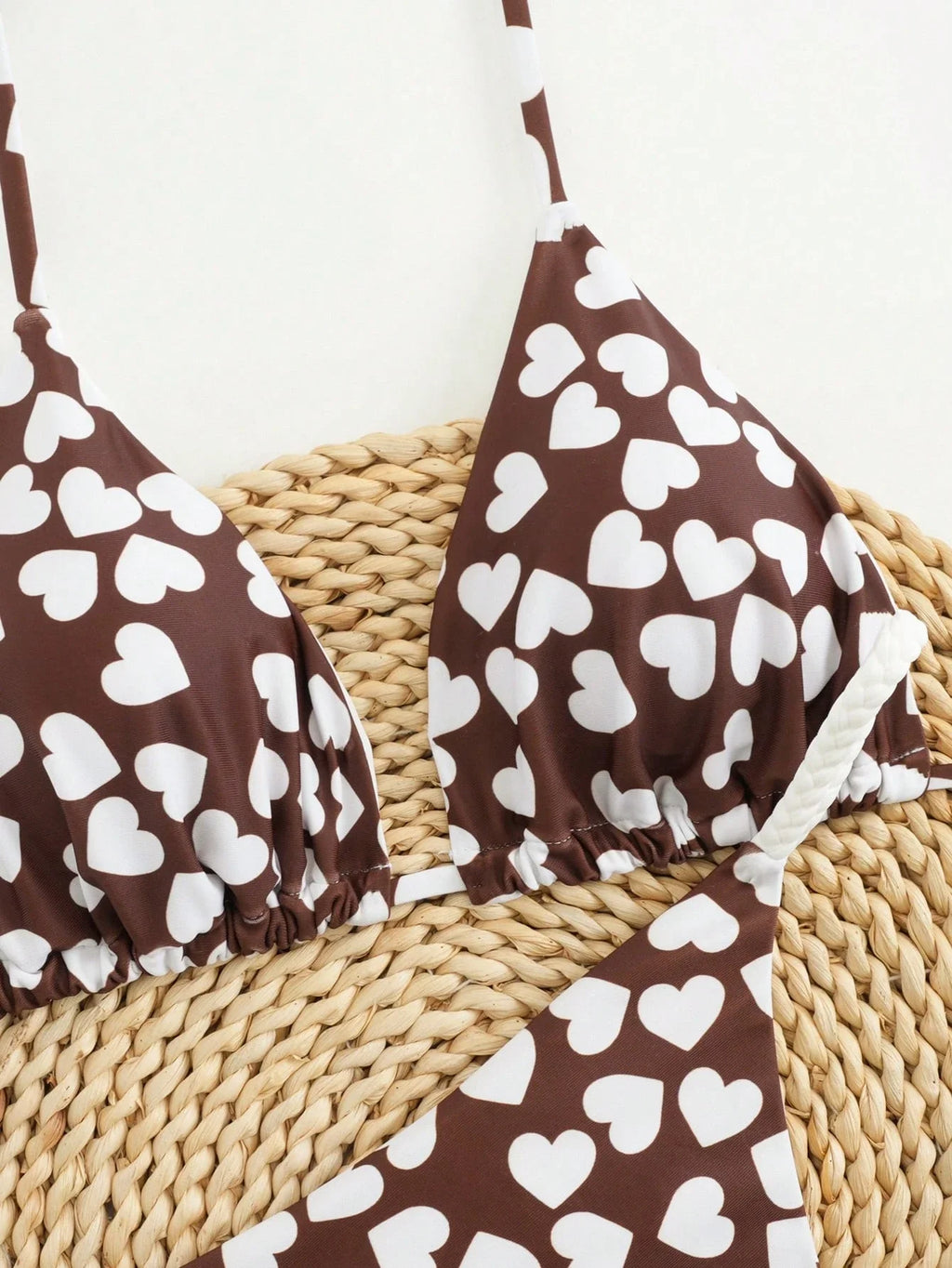 Biquíni Corações e Animal Print com Tie Back