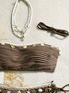 Biquíni Bandeau com Nó Lateral