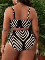 Biquíni Plus Size Decote V com Nó