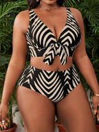 Biquíni Plus Size Decote V com Nó