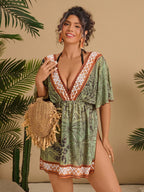Saída de Praia Plus Size Tie Back