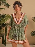 Saída de Praia Plus Size Tie Back