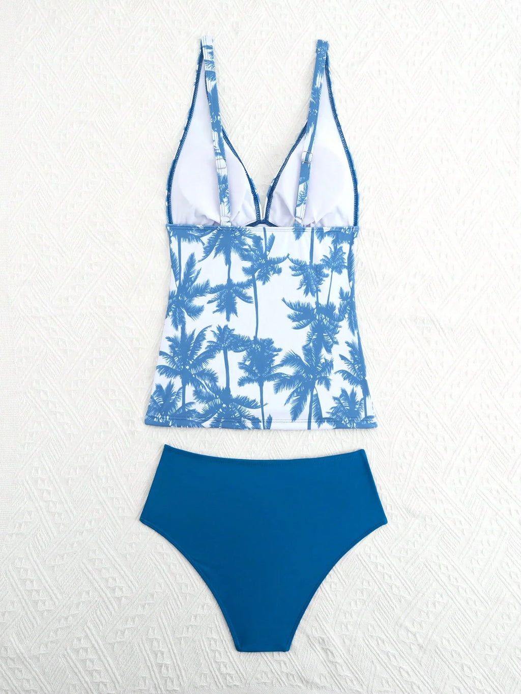 Tankini com Decote V e Costas Abertas