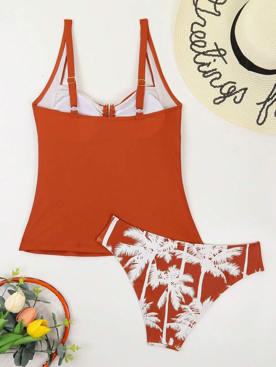 Biquíni Tankini Estilo Retrô