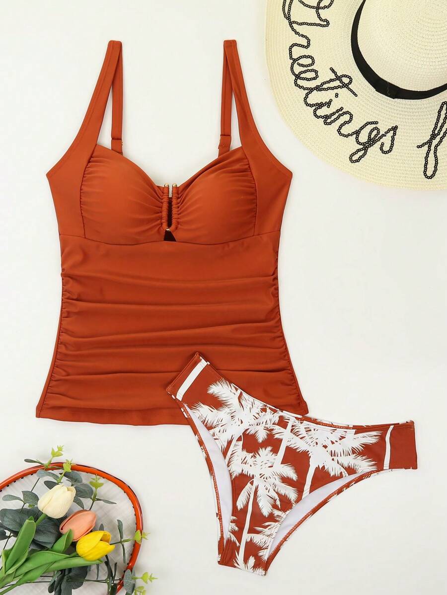 Biquíni Tankini Estilo Retrô