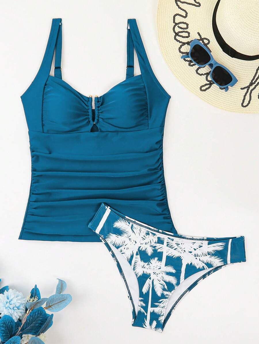 Biquíni Tankini Estilo Retrô