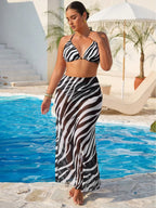 Conjunto de Biquíni Plus Size Tie Back
