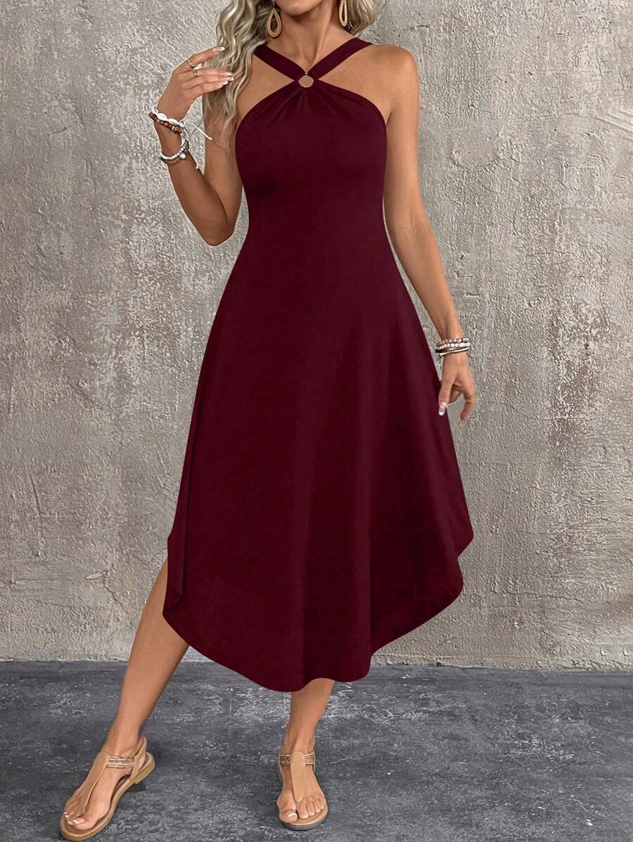 Vestido Longo de Praia com Alças Grossas e Costas Abertas - La Lecce