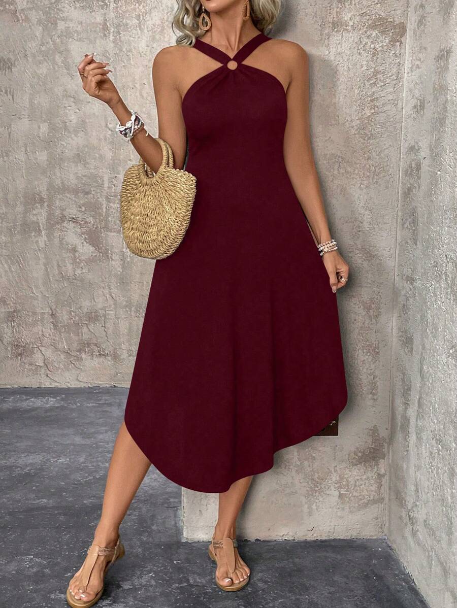 Vestido Longo de Praia com Alças Grossas e Costas Abertas - La Lecce