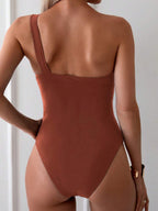 Maiô One Shoulder Golden Detail