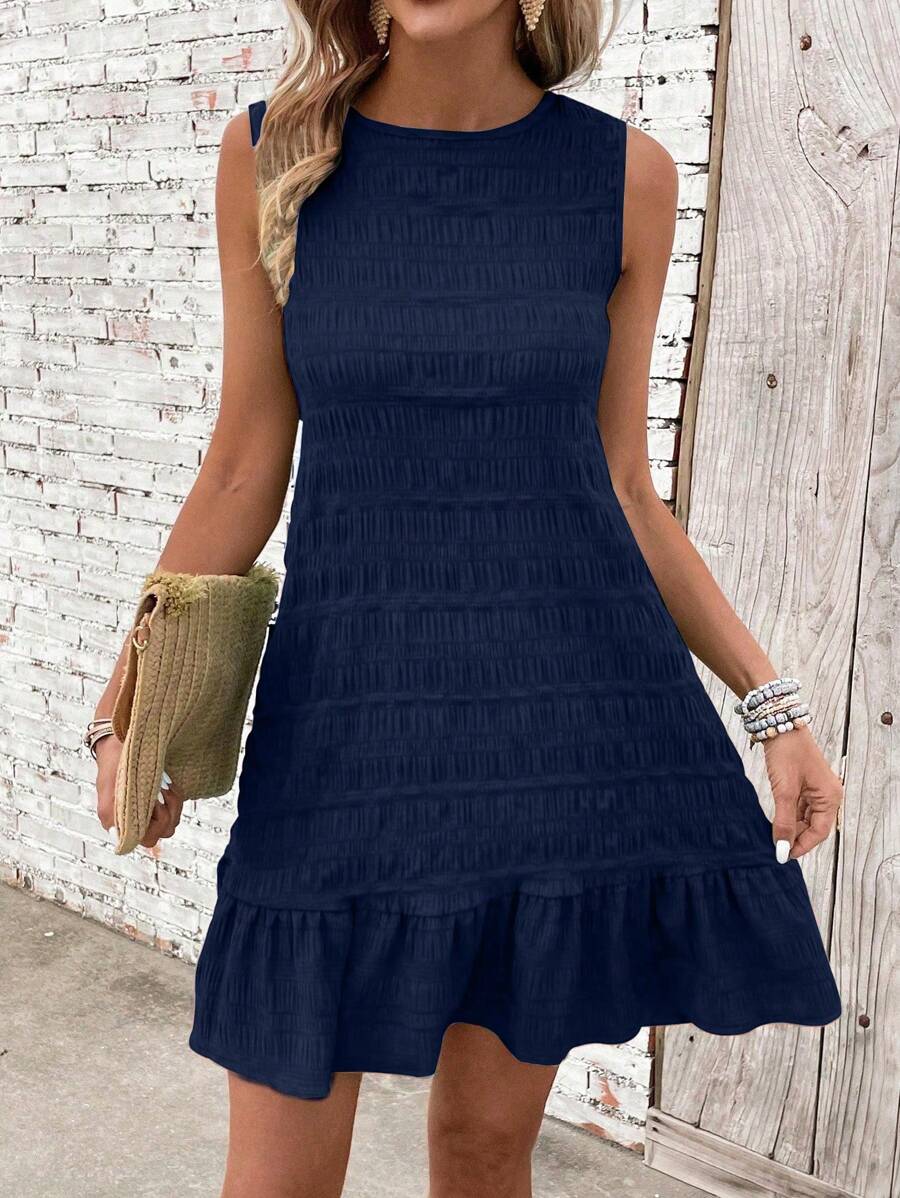 Vestido Midi Evasê com Babado na Barra e Costas Abertas - La Lecce