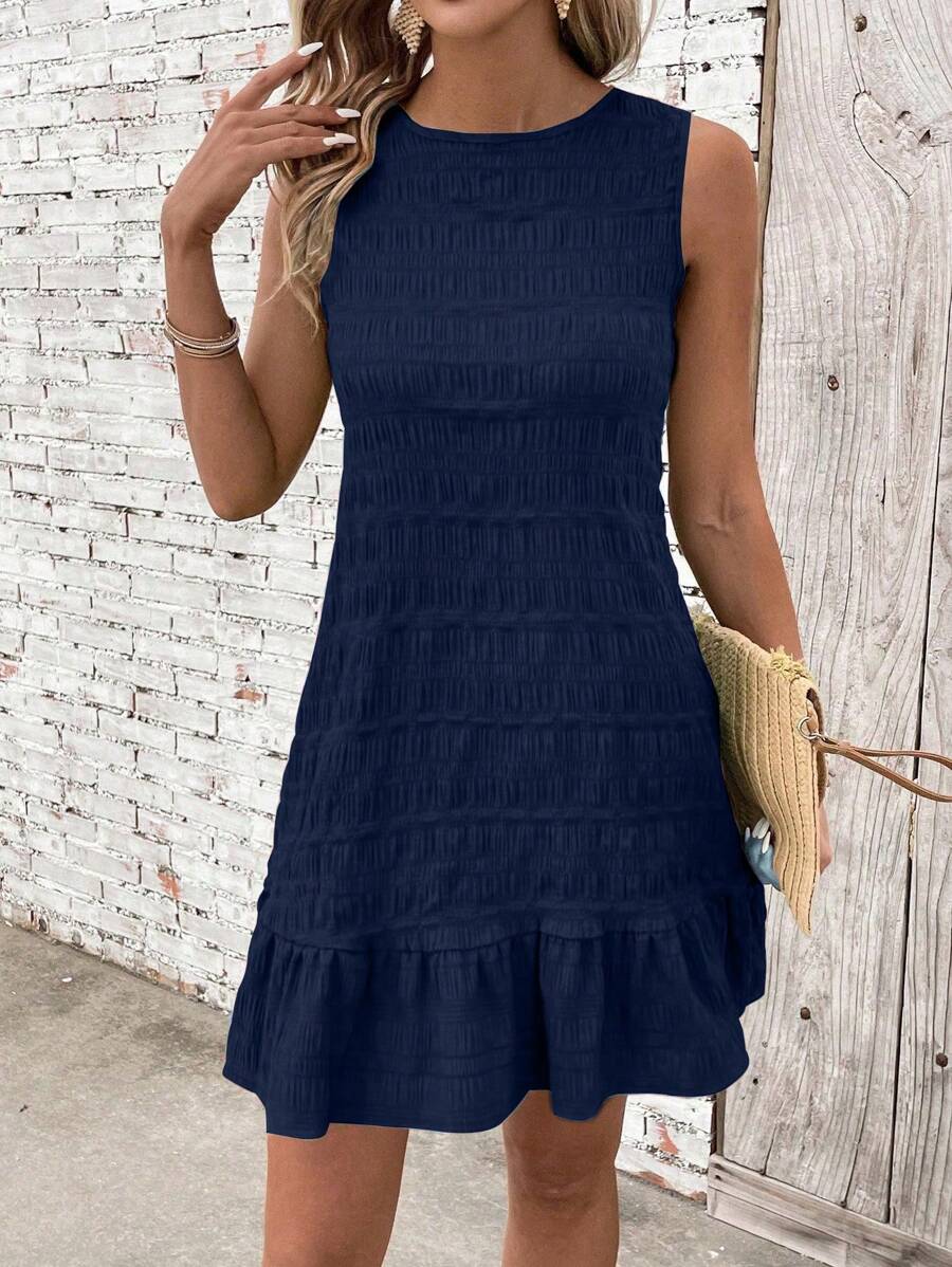 Vestido Midi Evasê com Babado na Barra e Costas Abertas - La Lecce
