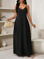 Vestido Maxi Boho de Alças com Costas Abertas e Bolsos - La Lecce