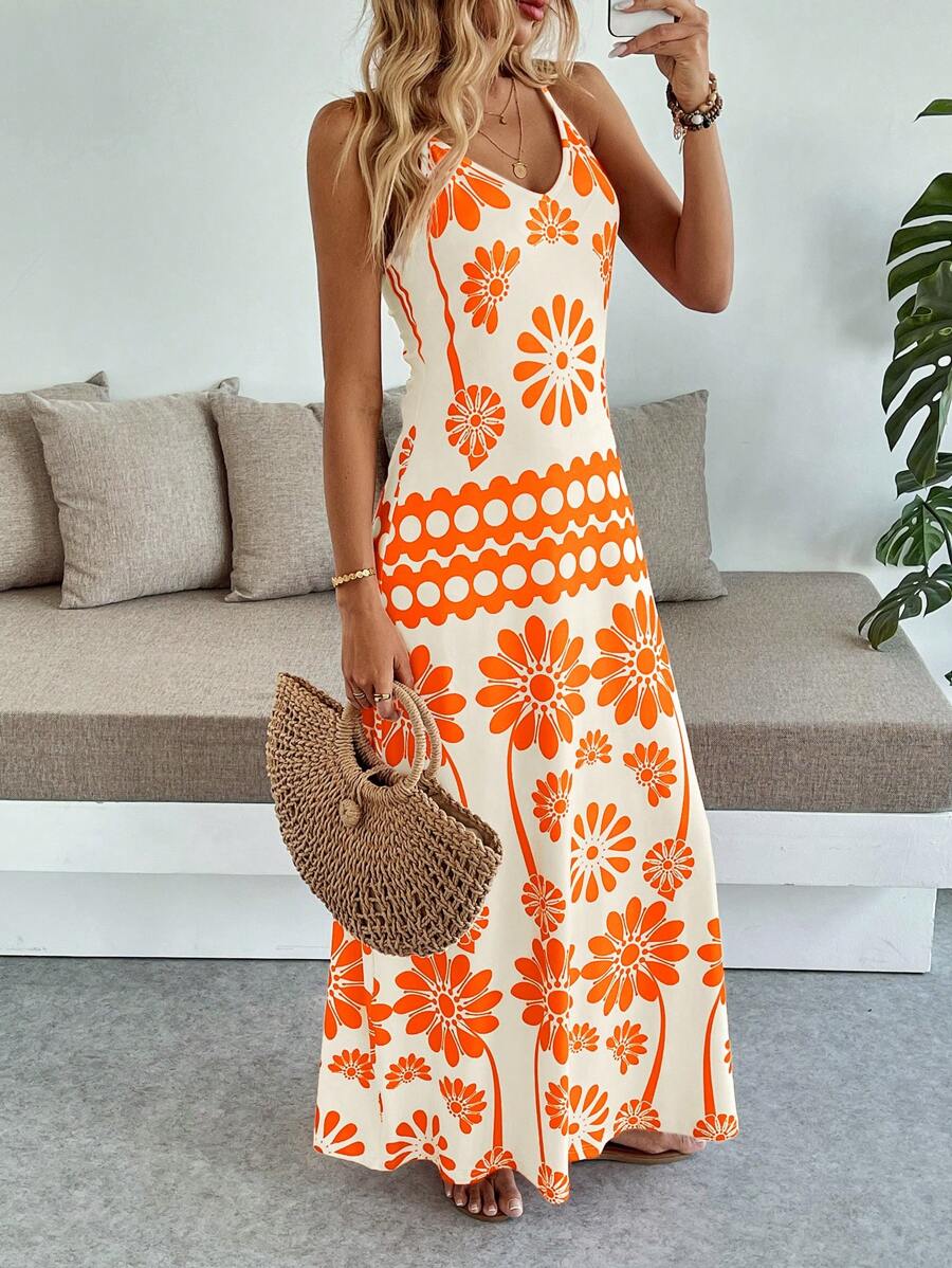 Vestido Longo Boho de Alças Finas com Bainha Assimétrica - La Lecce