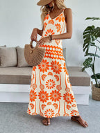 Vestido Longo Boho de Alças Finas com Bainha Assimétrica - La Lecce