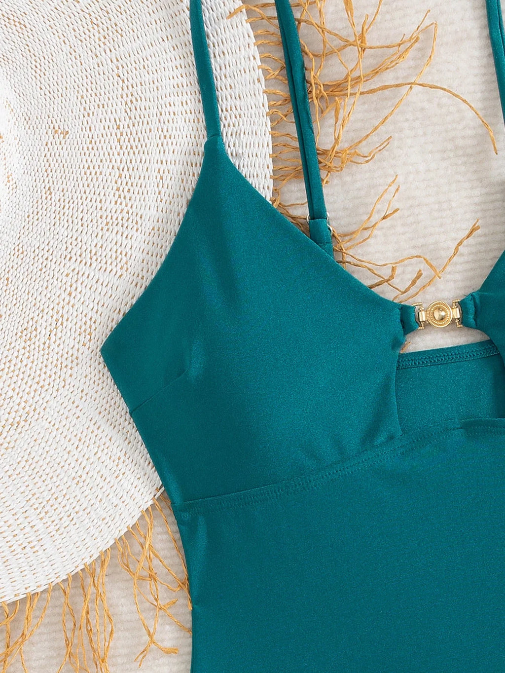 Tankini Vazado com Nó e Amarração Ajustável