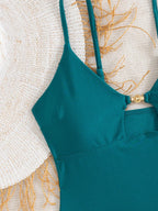 Tankini Vazado com Nó e Amarração Ajustável