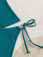 Tankini Vazado com Nó e Amarração Ajustável
