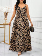 Vestido Longo Floral Decote V com Aplicação de Rosa 3D - La Lecce