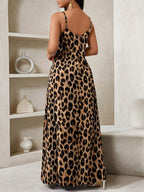 Vestido Longo Floral Decote V com Aplicação de Rosa 3D - La Lecce