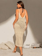 Saída de Praia Plus Size Semi-Transparente