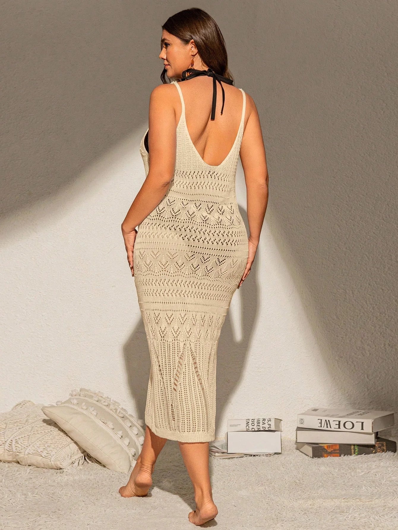 Saída de Praia Plus Size Semi-Transparente