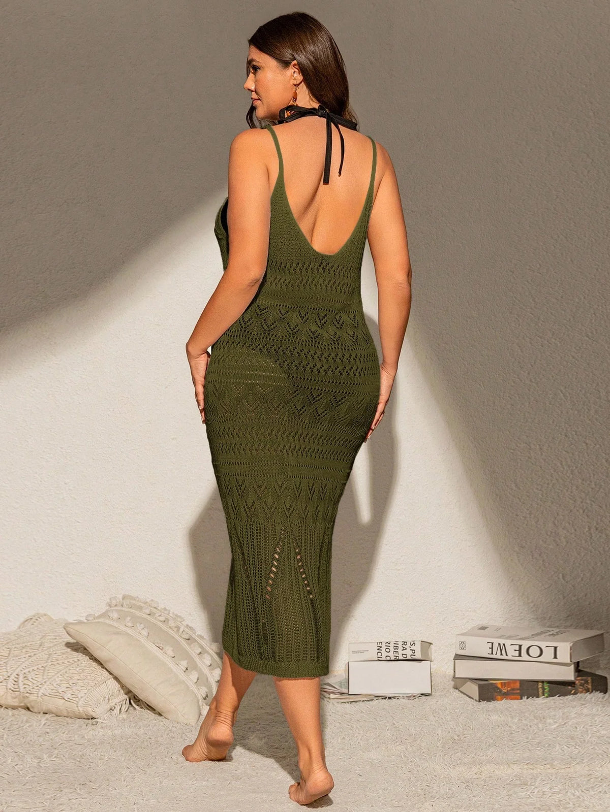 Saída de Praia Plus Size Semi-Transparente