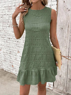 Vestido Midi Evasê com Babado na Barra e Costas Abertas - La Lecce
