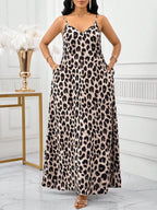 Vestido Longo Floral Decote V com Aplicação de Rosa 3D - La Lecce